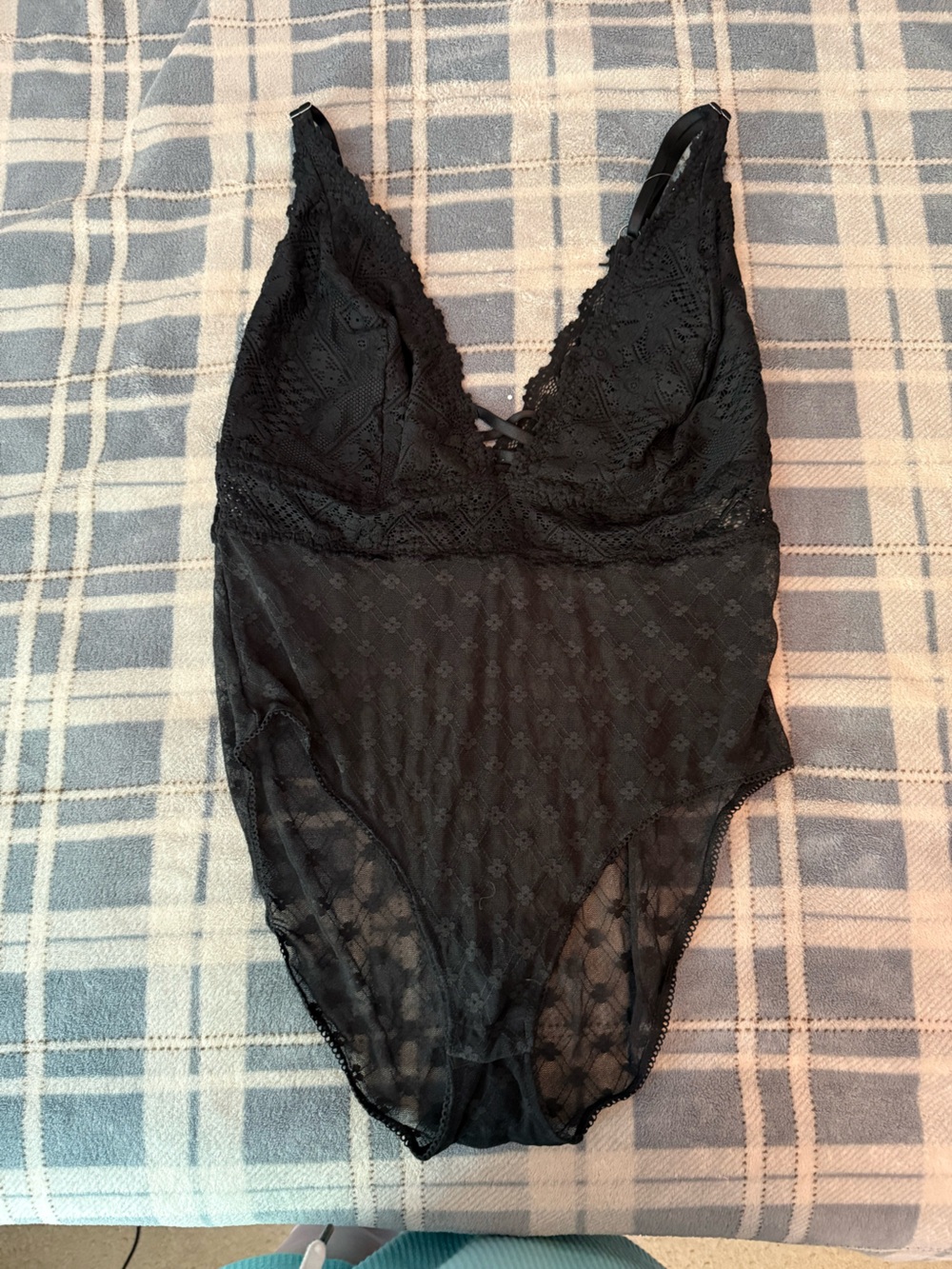 NWT AE aerie Black Lace Bodysuit